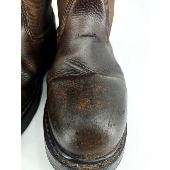 Schmidt Waterproof Steel Toe Leather Western Work Boots Men's 10 M 43 Brown - Picture 4 of 12